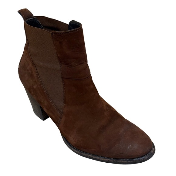 Paul Green Shoes - Paul Green Women Boots Brown 6.5 US 9 Suede Chelsea Ankle Block Heel Austria